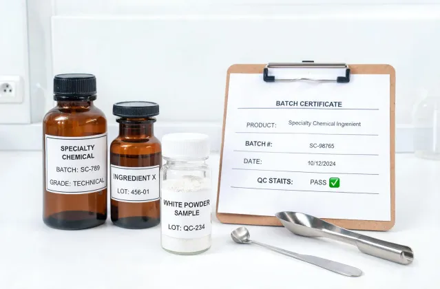 Specialty chemical product bench